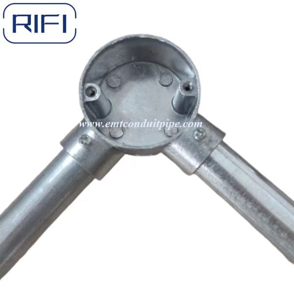 RIFI Emt Aluminum Junction Box Set Screw Type Angle Way Through Way