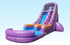 Wholesale Teenager 22ft Purple Paradise Inflatable Water Slides With Pool For Backyard Party from china suppliers