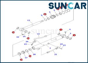 Wholesale 707-98-14260 7079814260 Bucket Cylinder Service Kit Komatsu For PC30R-8 Bucket Cylinder Replacement Kit from china suppliers