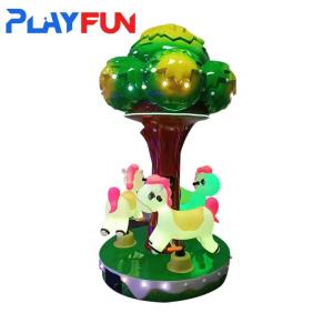 Wholesale 3 Players kids ride Carousel Merry mini Tree amusement game machine from china suppliers