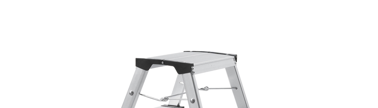 Outdoor Secure Aluminum Step Stool 3 Steps With Non Marring Feet