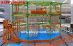 Plastic Wood Adventure Playground Equipment For Gardens Children Trainning