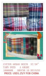 Wholesale cotton yarn dyed shirting fabric from china suppliers