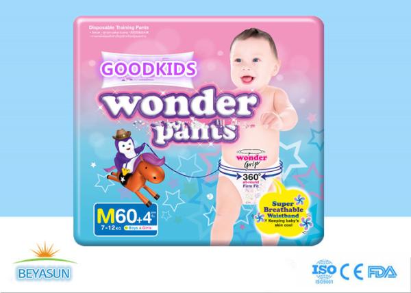 Breathable Baby Pull Up Pants Anti - Leak With Non Woven Fabric Materials