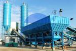 Construction Sites Belt Type HZS90 Concrete Batching Plant Automatic Plc Control