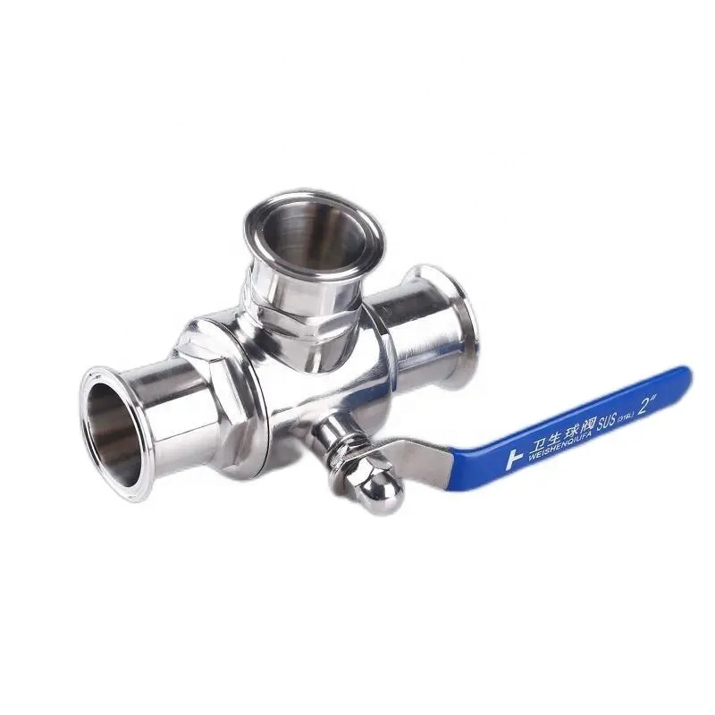 Hygienic Sanitary 3-piece Ball Valve with Forged Design and Clamp Connection in CF8M SS