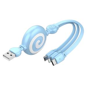 Wholesale Silicone MAX 3A 100cm Multi Fast Charging Cable For Android 3 In 1 from china suppliers
