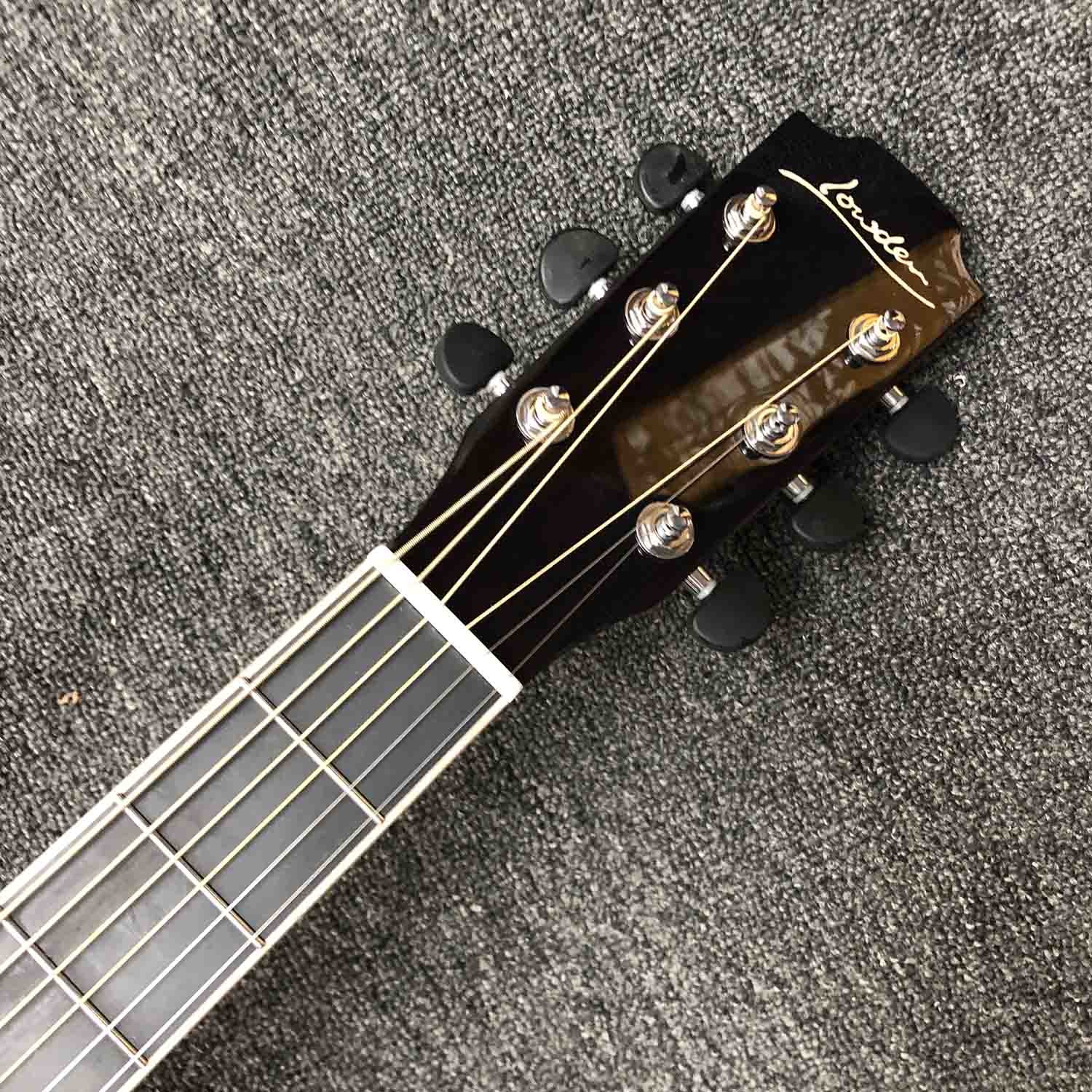 Custom AA Aaaa Solid Wood Jumbo Acoustic Guitar Solid Cocobolo Back Side Lowden Type Built in Pickup Electronic EQ