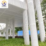 Weaterherproof Aluminum Railing 3d Wood Grain Fluted Exterior Aluminium Wall