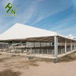 Cutomized Hard Glass Wall Waterproof Fabric Tent 18 Degree Pitch 30m Long