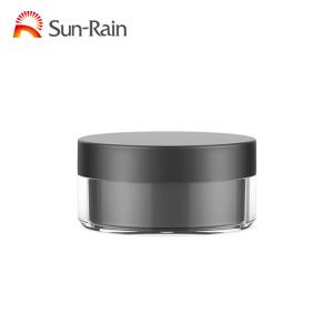 Wholesale Luxury Clear Black Round Double Walled 100g Cosmetic Jars Bulk from china suppliers