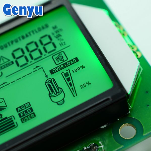 Monochrome HTN 7 Segment Display with 6 O' Clock Viewing Angle Customized Size Inverter LCD Screens from LCD