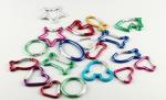 Heart Shaped Assorted Color Aluminum Carabiner Aluminum Snap Hook