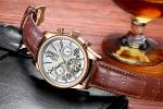 Wind Up Mechanical Wrist Watch Water Resistant High Hardness Glass