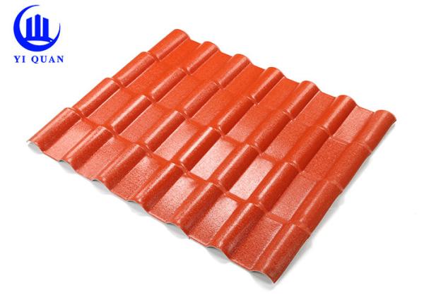ASA Synthetic Resin Roof Tile Spanish Style Morden Wave Roof 150 kgs Load
