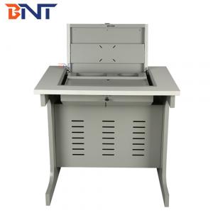 China Cold Rolled Steel Flip Top Computer Desk , Manual Rotating Single Computer Table on sale