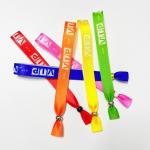 Adjustable Length Woven Cloth Fabric Wristbands for Concert Promotion Events