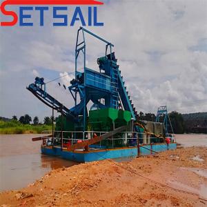 Wholesale 7.5kw-100kw Lifting Motor Power Chain Bucket Mining Dredger for River Mining Project from china suppliers
