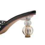 6111-1 Korean fashion pointed shallow mouth high heels sexy thin rhinestone