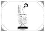 Black Base and Mouth Piece Recycler Oil Dab Rig Bongs Showerhead Pers Smoking