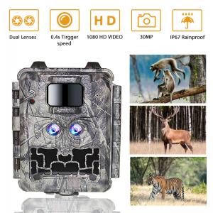 China DC12V Dual Lens 1080P Wildlife Trail Camera 13MP CMOS No Glow Cam on sale