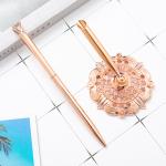 Diamond Table Stand Swivel Ball Pen Hotel Reception Rose Gold Silver Table Ball