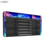 Attractive Black Metal Convenience Cigarette Store Shelves for Sale