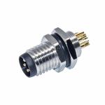 Rear Lock Transparent TPU M8 Flange Connector Solder 5 PIN IP67 Brass