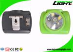 Green Color 15000lux Rechargeable LED Headlamp 6.4Ah Battery Capacity cordless