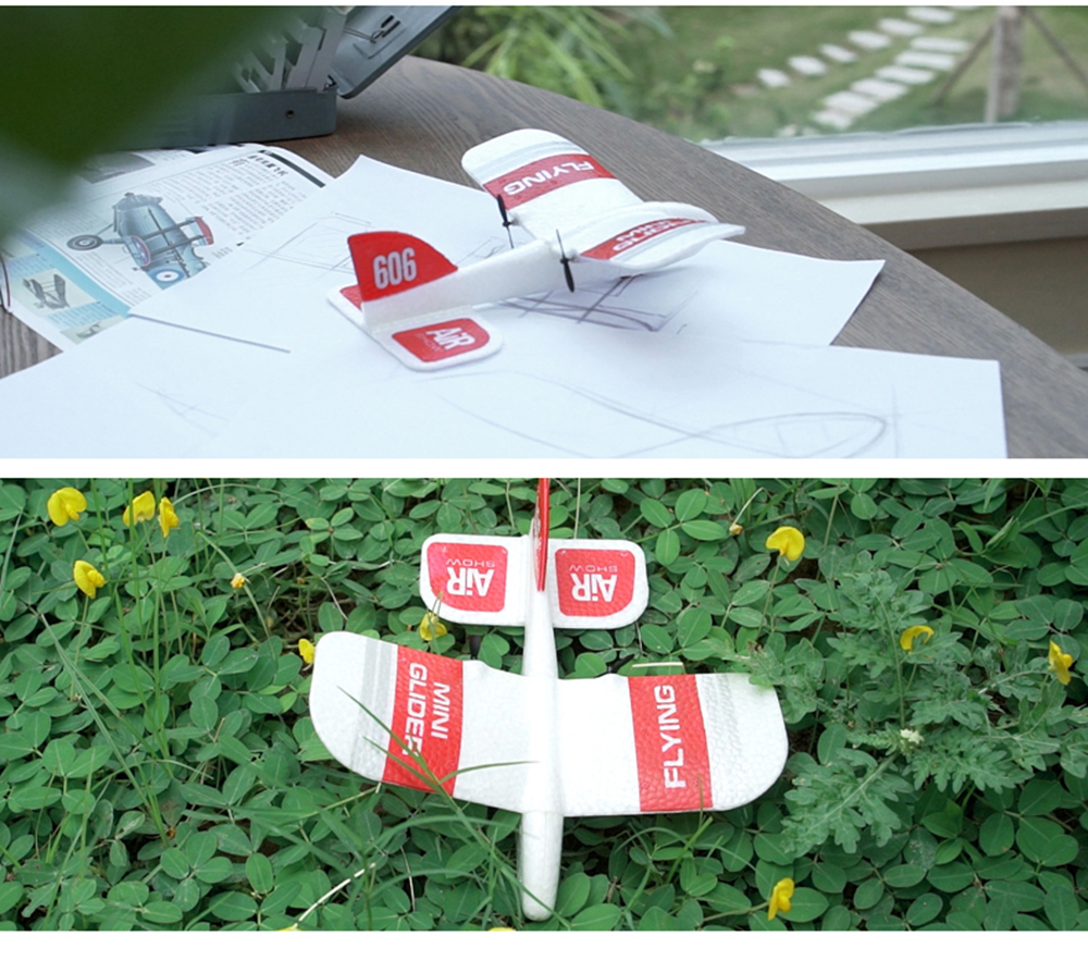 Indoor Mini Glider Foam Remote Control RC Airplane 3.7V Battery Powered