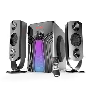 China Coomaer 2.1CH RGB Gaming Speaker System, Heavy Bass Woofer, 30W+10W*2 Output, 5.25''+3''*2 Speaker Unit on sale