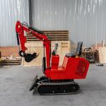 Red Micro 1 Ton Mini Excavator 13.5hp For Farm Hydraulic Transmission