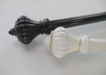 Decorative Dining Room 19mm Black Curtain Pole Finials