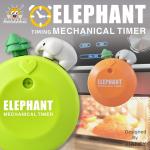 Elephant ABS Cartoon Kitchen Timer 8.3x6.7cm Orange Green For People