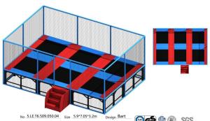 Wholesale Chinese Senjun 41M2 Kids Indoor Bungee Park/ Indoor Gymnastic Trampoline/ Trampoline Park for Super Mall from china suppliers