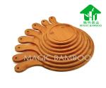 Kitchen Charcuterie Board with Customized Designs and BAMBOO Round Pizza Cutting
