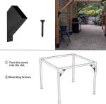 Corrosion Resistant Black Pergola Wall Brackets 4-Pack For Wall Mounting
