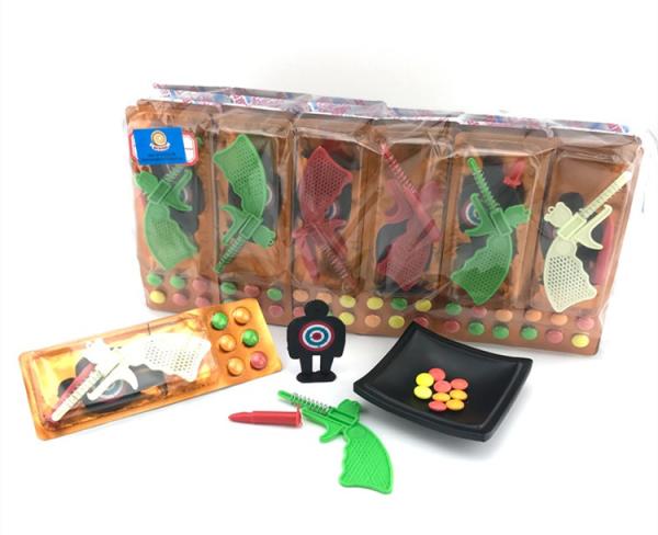 3.4g Shooting Battlefield Tasty Novelty Candy Toys Compressed With Gun Multi