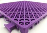 Reduce Fatigue Injury Outdoor Basketball Flooring , Purple Removable Outdoor