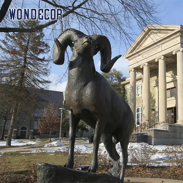 WONDERS 100cm Metal Goat Garden Sculpture Outdoor Home Decoration