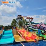 Summer Fibreglass Pool Slide 200m2 Amusement Park Water Slide Outdoor Entertainm
