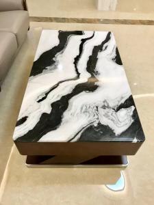 China Luxury Panda White Marble Tile With Black Veins For Coffee Table on sale