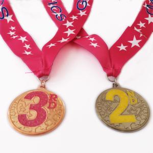 Wholesale Stamped Iron Metal Sports Medal With Soft Enamel Colors And Sublimation Ribbon from china suppliers