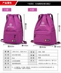 Polyester Sports Waterproof Drawstring Bag Customized Color 37 * 47CM