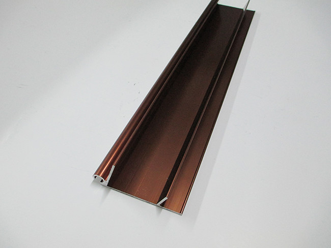 Dark Gold Color Anodized Kitchen Cabinet Aluminium Frame Good Formability