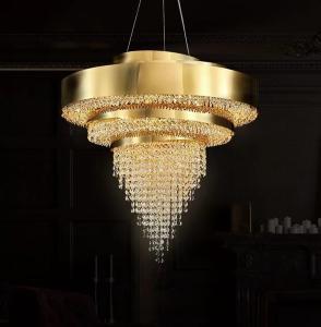 Wholesale Metal Transparent Crystal Custom Pendant Lights For Hotel And Banquet Hall from china suppliers