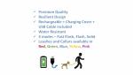 Eco Friendly LED Glow In The Dark Dog Leash Weatherproof Available In 5 Colors