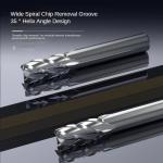 Cast Iron End Mills And Drills With Cutting Edge Length 3 - 20mm