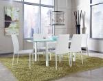 Dt-914 Glass Extension Dining Room Table 1100(+300+300)*700mm Width With Modern