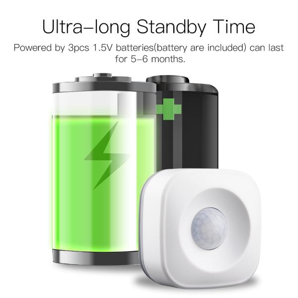 WiFi Wireless Security Alarm Smart Motion Sensor Free Notification Tuya APP Control PIR Motion Detector